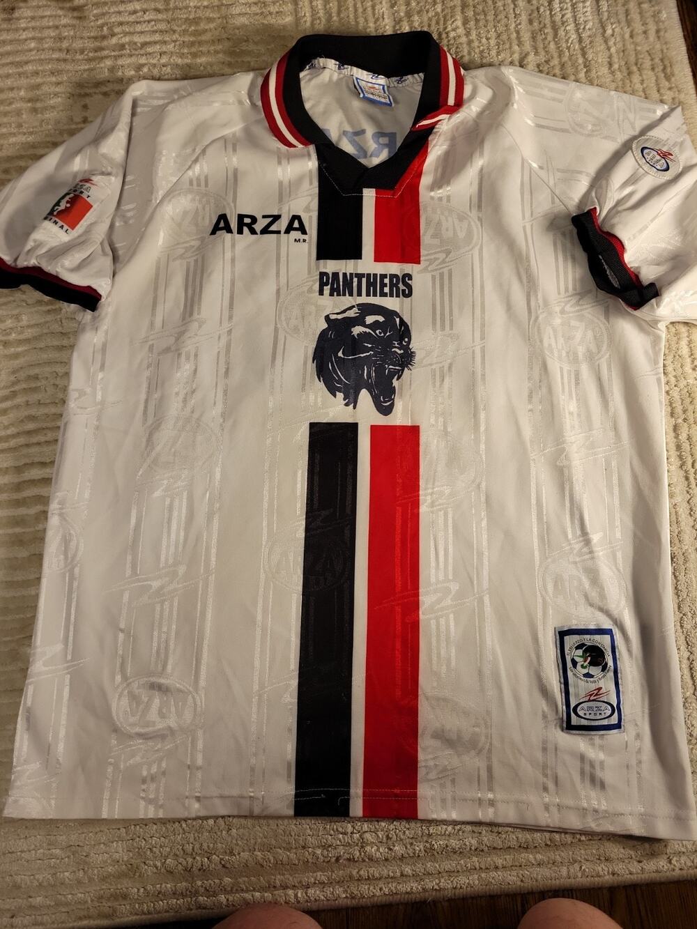Arza Panthers Soccer Jersey Mens Size Large Futbol Polo Shirt Top Adult